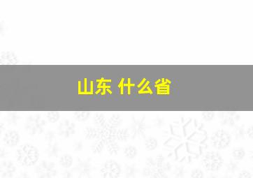 山东 什么省